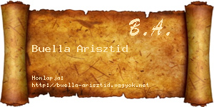 Buella Arisztid névjegykártya